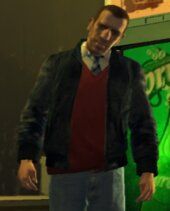Sweater Vest + Leather Jacket combo for Niko